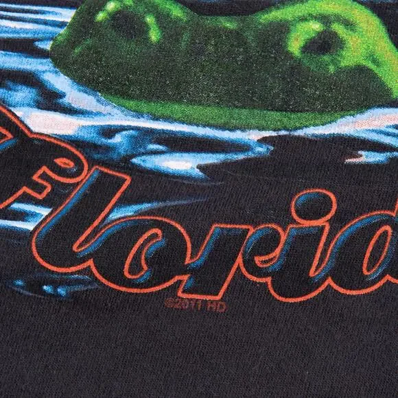 Harley Davidson Gainesville Florida Alligator T-Shirt Men’s 2XL Black 2011 - Picture 4 of 7